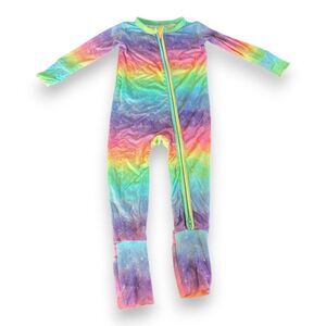 Birdie Bean Thea Rainbow Bamboo Convertible Romper 6-12 Months